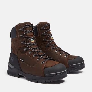 BOOT-TB0A67TQ - EV CSA 8-inch Comp Waterproof Insulated Work Boot - Medium Brown Full-Grain