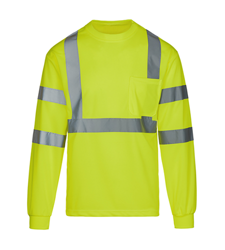 ICO-B-004 - ANSI 3 Long Sleeve Pocket T-Shirt - Solid Stripe