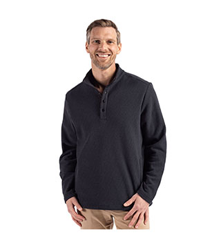 Hunts Point Eco Textured Fleece Recycled Snap Pullover